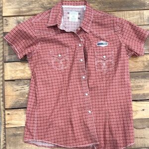 Women's Red Button Down Shirt